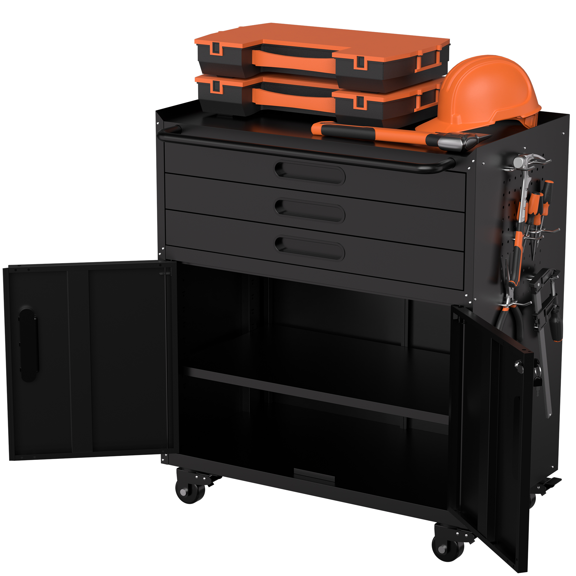 Rolling Metal Tool Cabinet