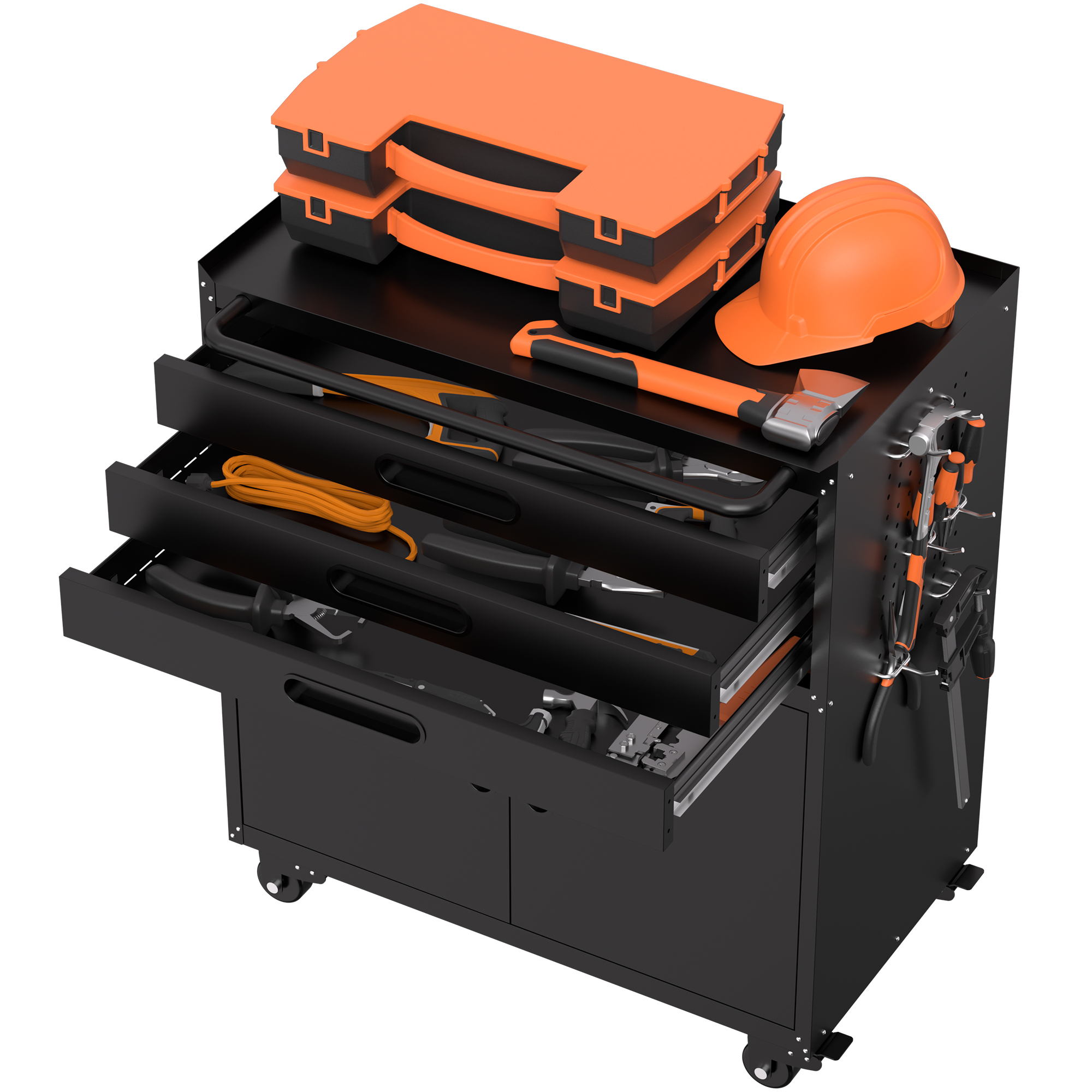 Rolling Metal Tool Cabinet