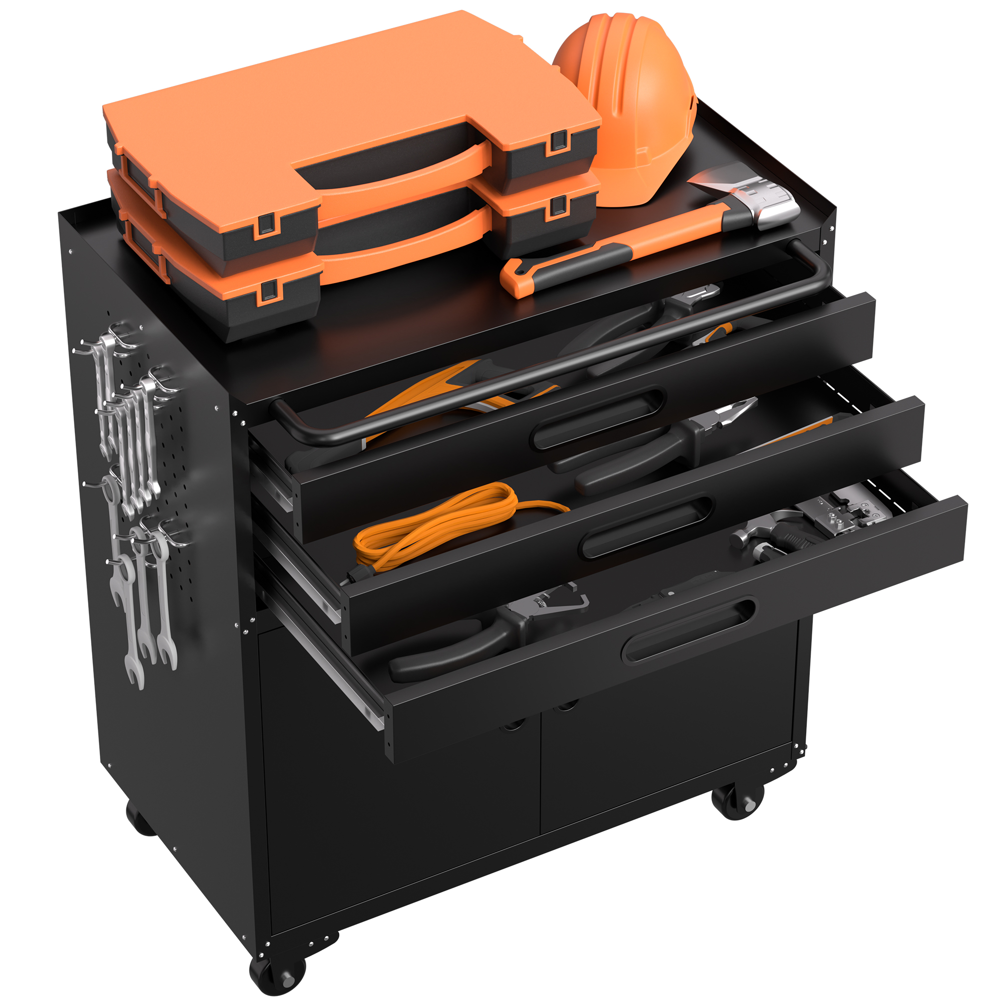 Rolling Metal Tool Cabinet