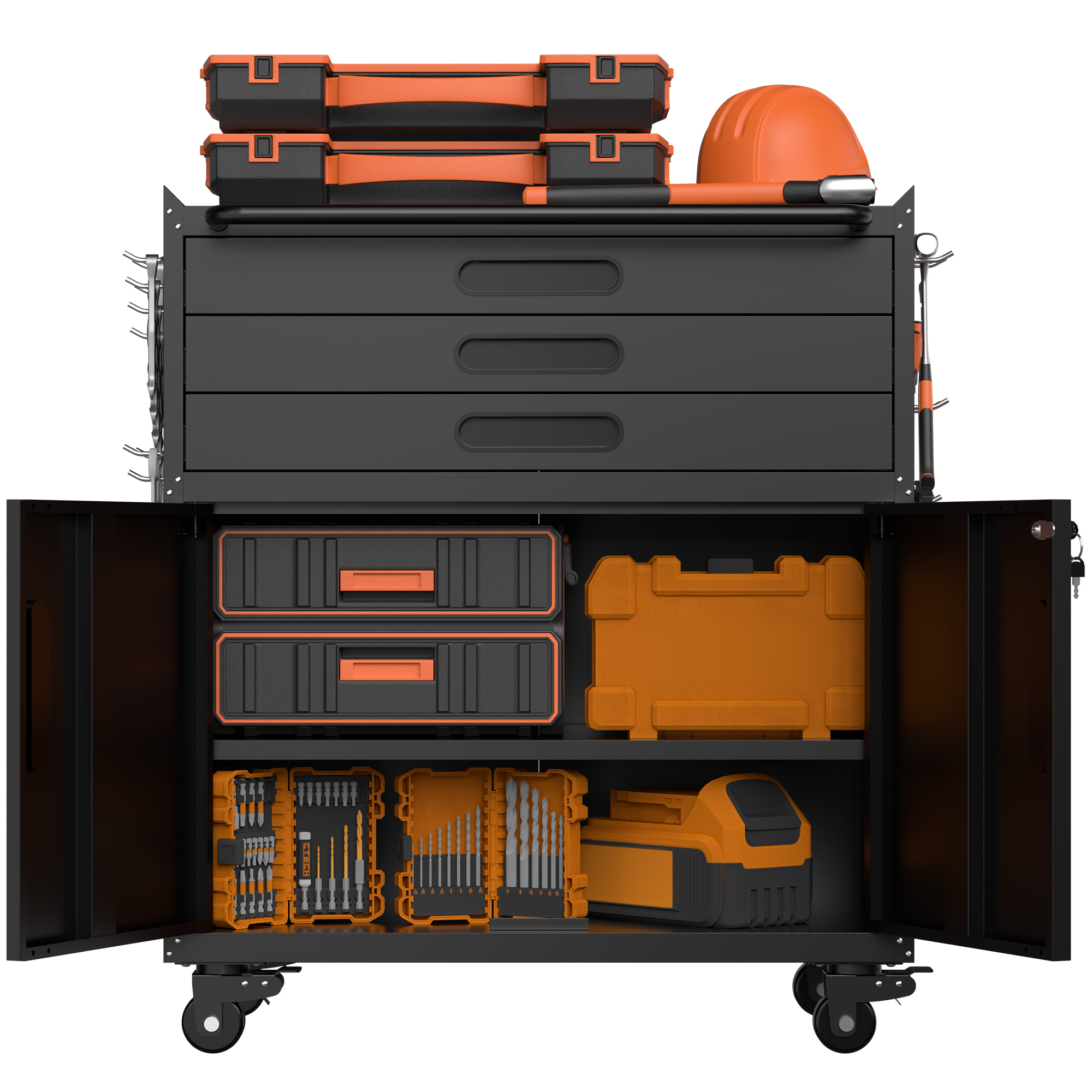 Rolling Metal Tool Cabinet