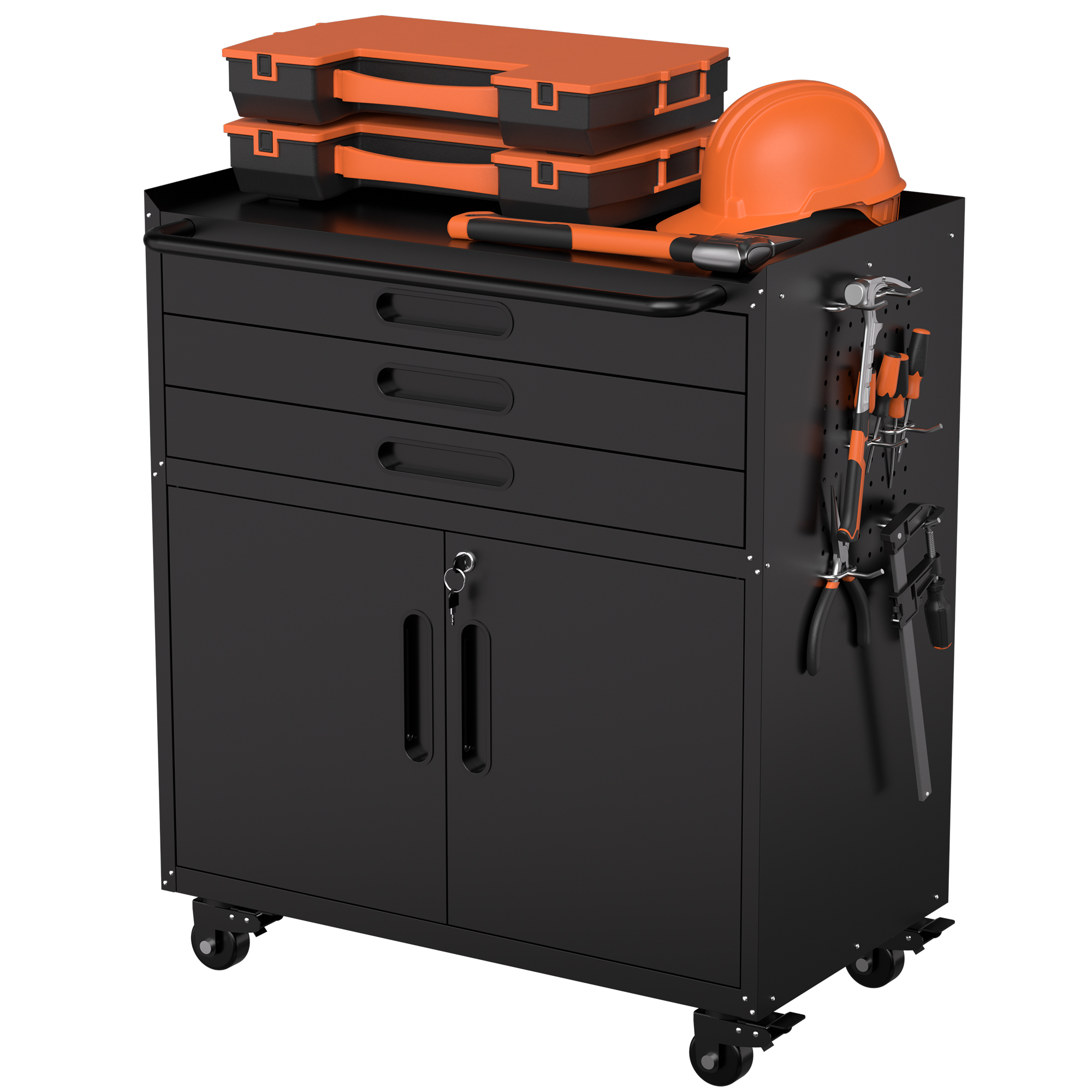 Rolling Metal Tool Cabinet