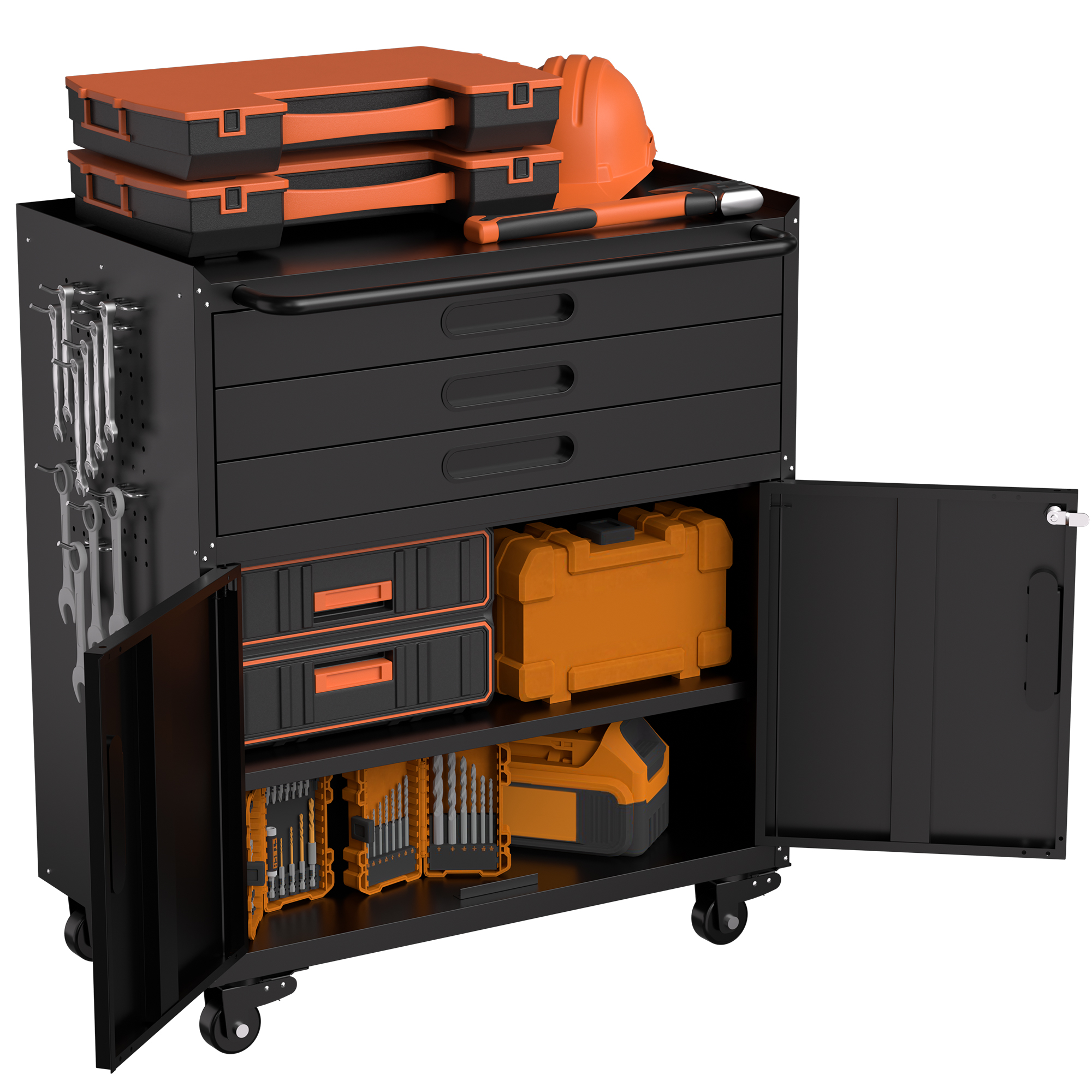 Rolling Metal Tool Cabinet