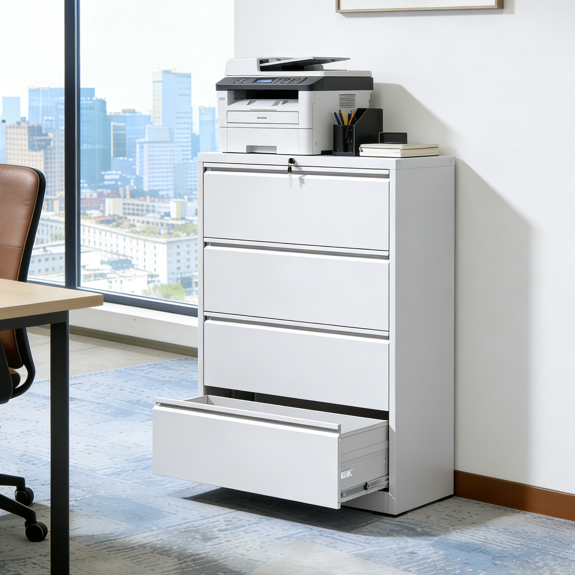 Lateral File Cabinet 4 Drawer Metal