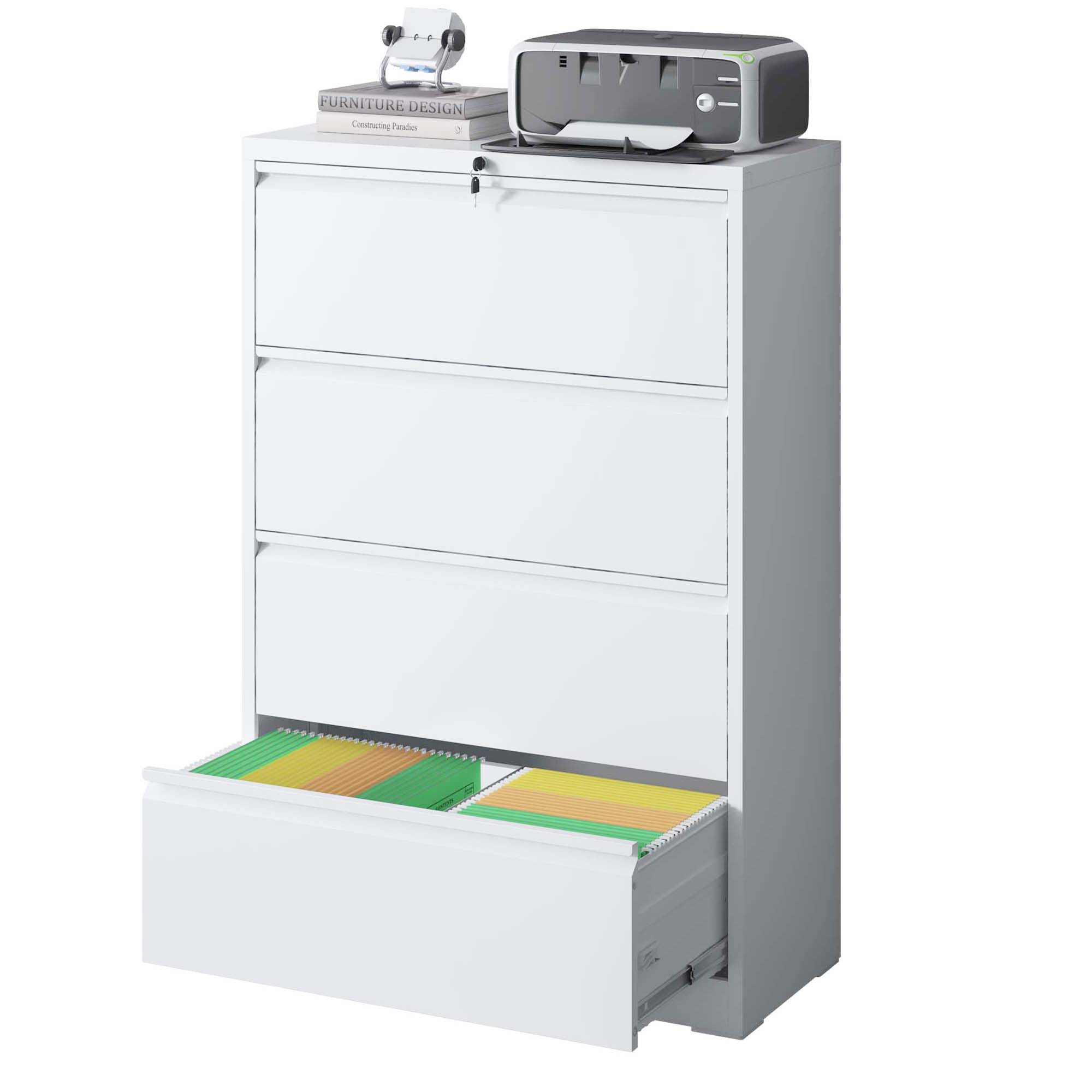 Lateral File Cabinet 4 Drawer Metal
