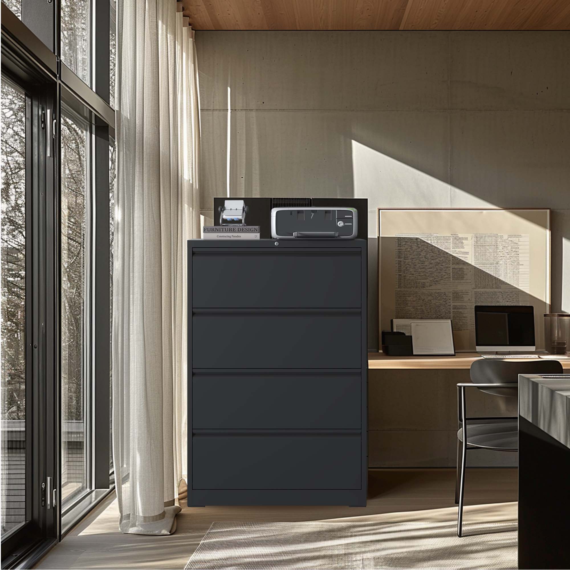 Lateral File Cabinet 4 Drawer Metal