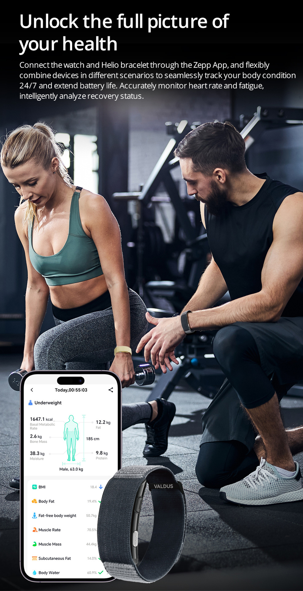 VITRO Smartwatch, Screenless ECG Monitoring