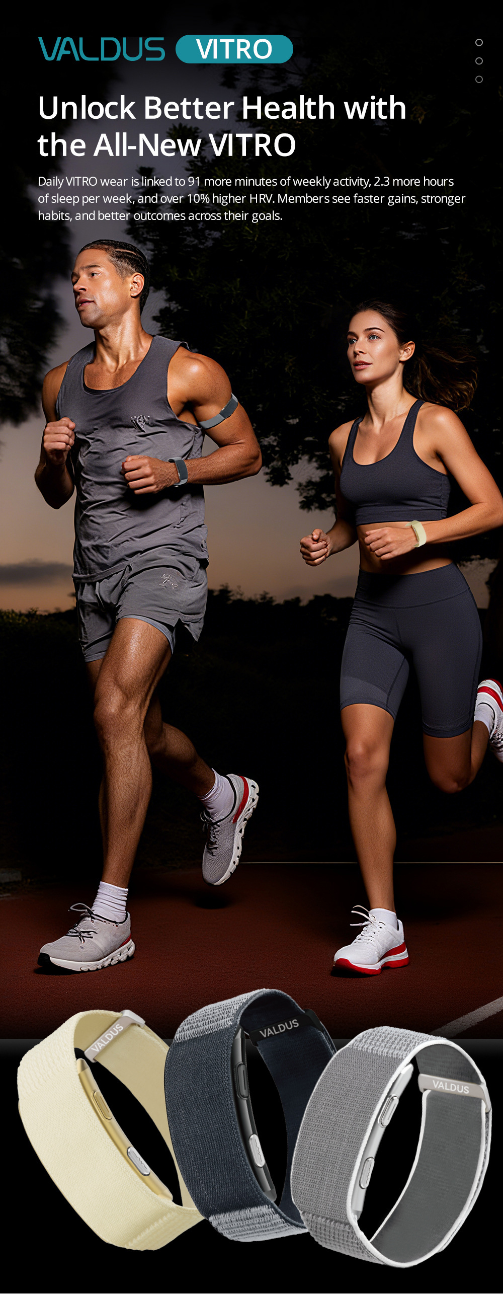 VITRO Smartwatch, Screenless ECG Monitoring