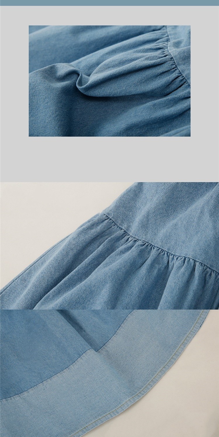 Plus-size Denim Skirt Flared Hem