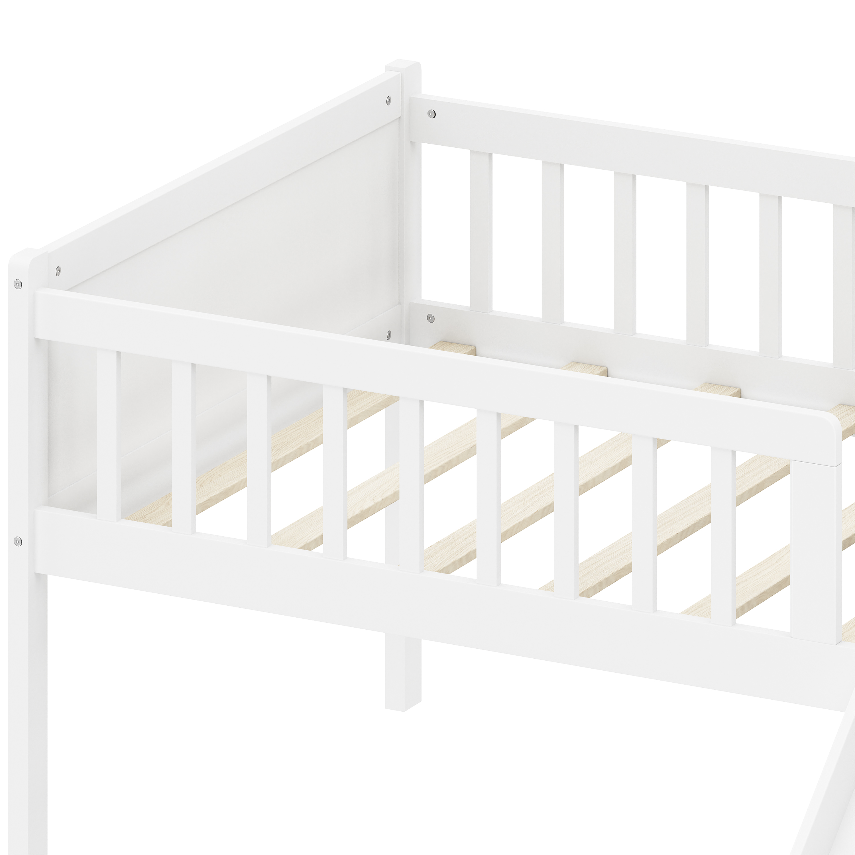 Twin Bed Frame Storage Shelf White