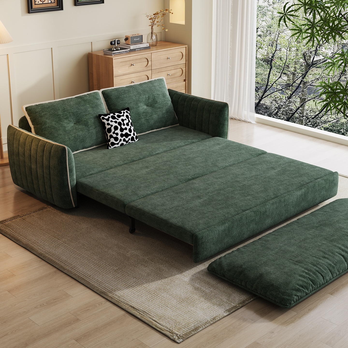 Space-Saving Corduroy Sofa Bed