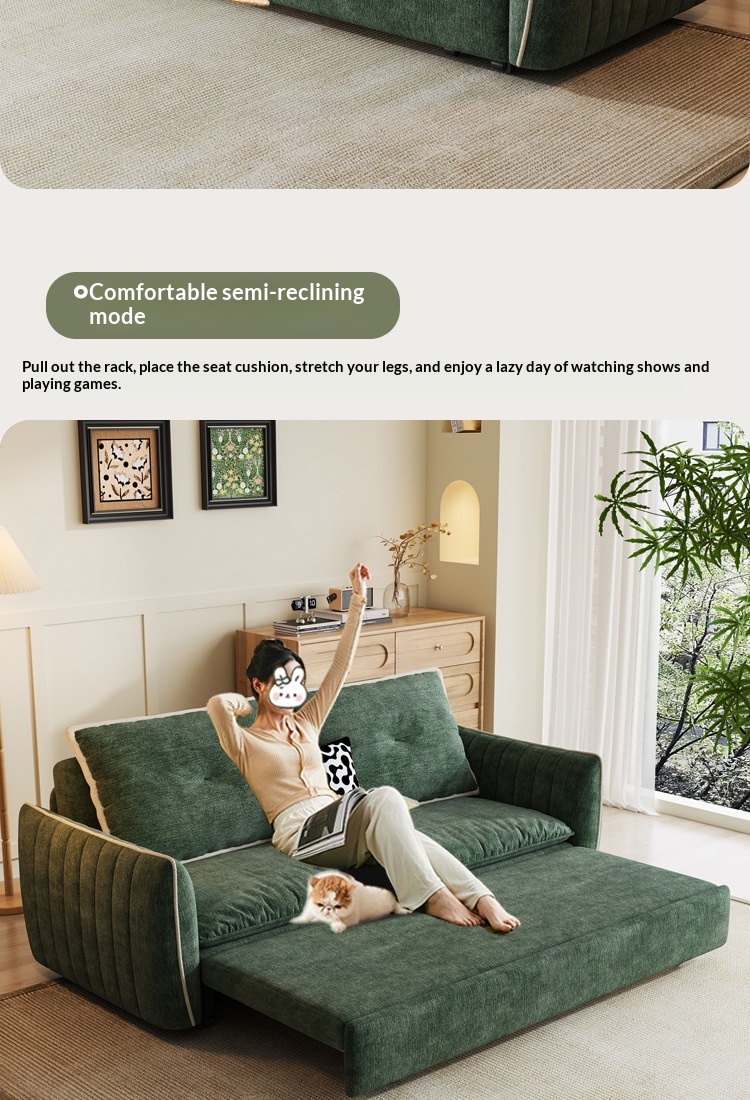 Space-Saving Corduroy Sofa Bed