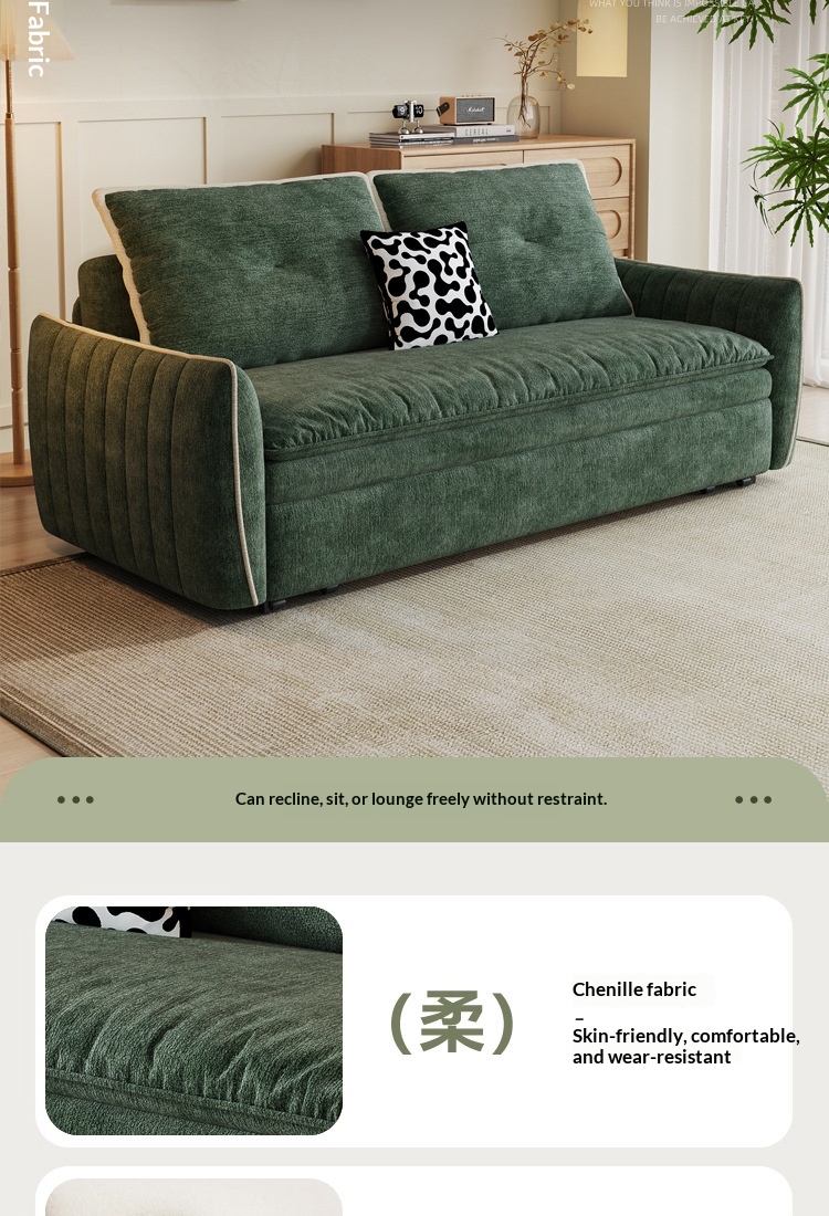 Space-Saving Corduroy Sofa Bed