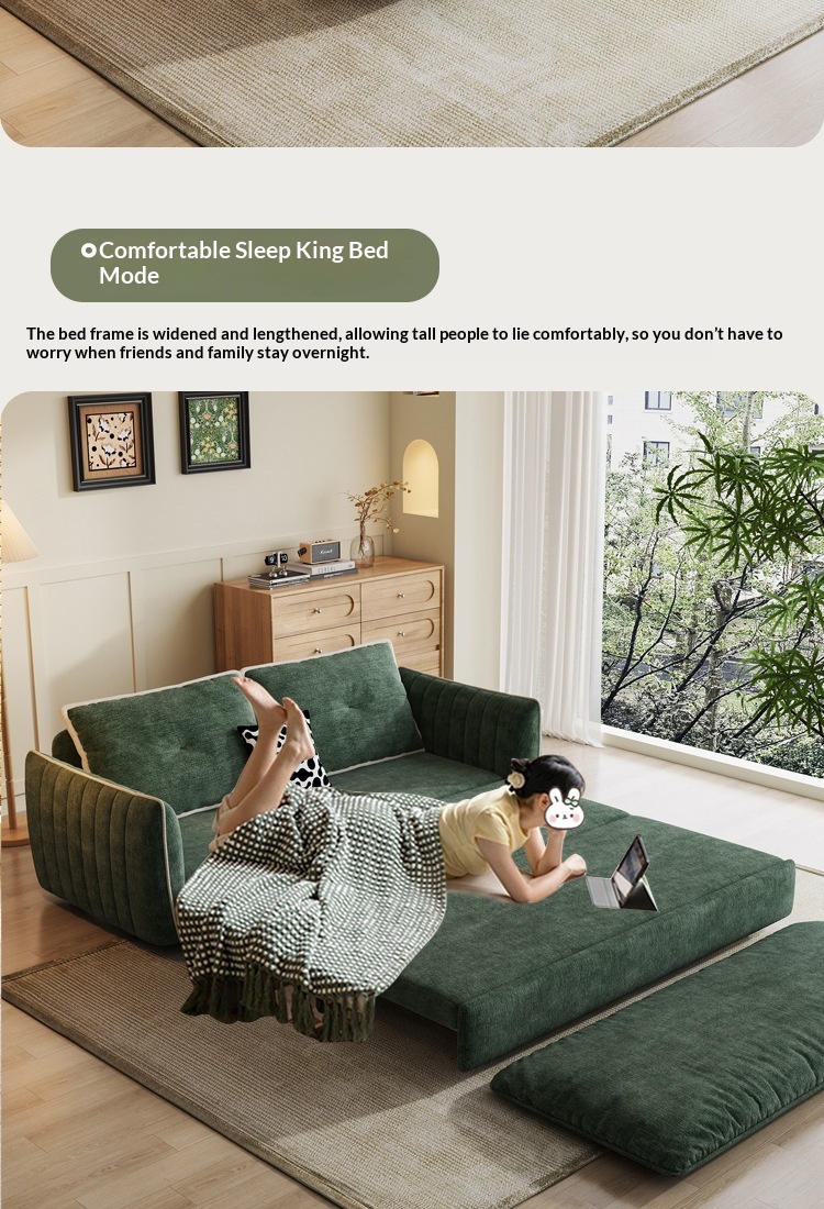 Space-Saving Corduroy Sofa Bed