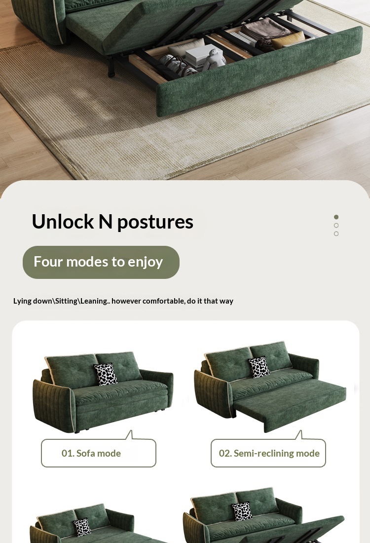 Space-Saving Corduroy Sofa Bed