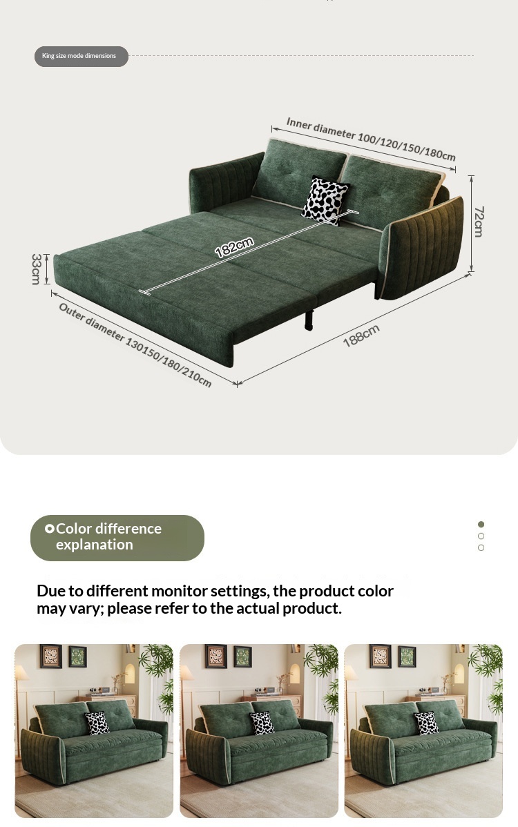 Space-Saving Corduroy Sofa Bed