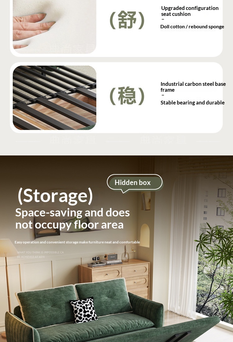 Space-Saving Corduroy Sofa Bed