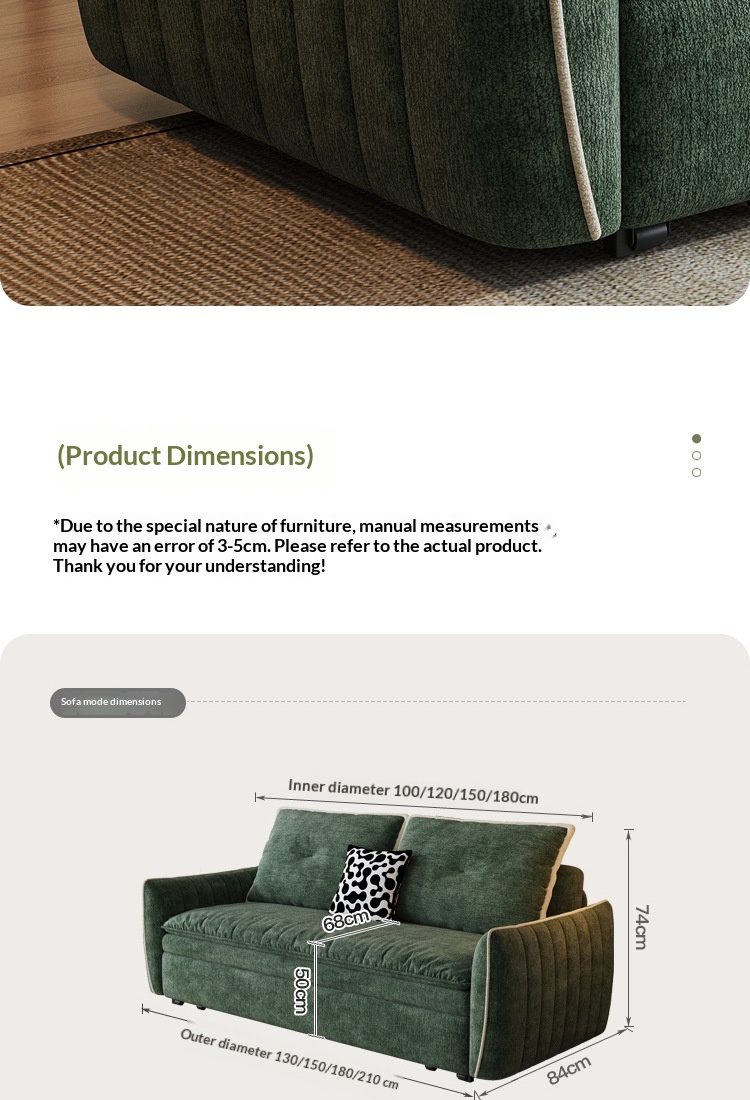 Space-Saving Corduroy Sofa Bed