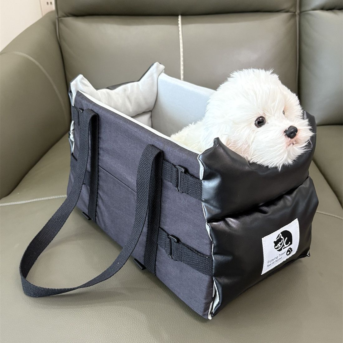 Leather Pet Bed Carrier