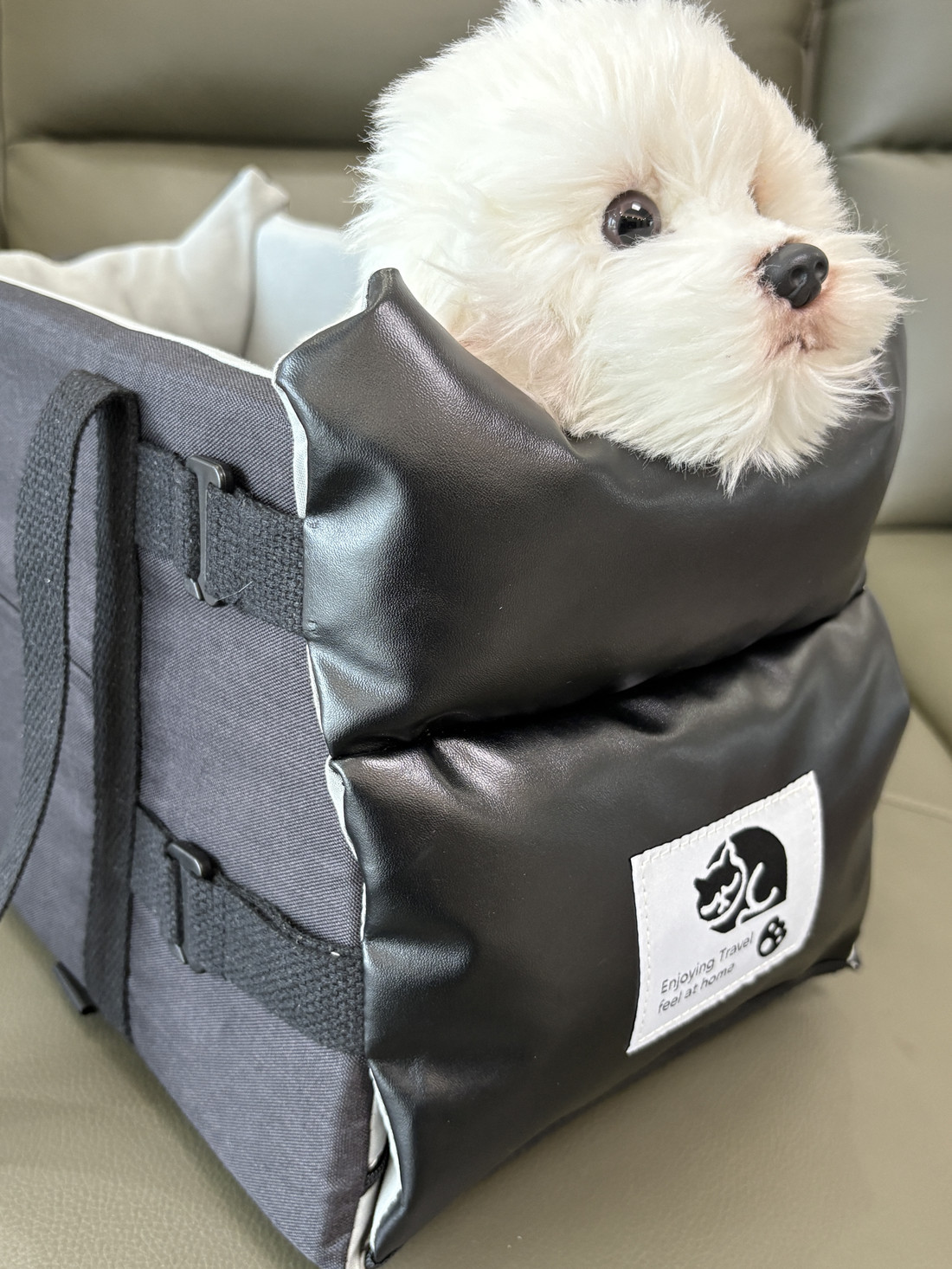 Leather Pet Bed Carrier