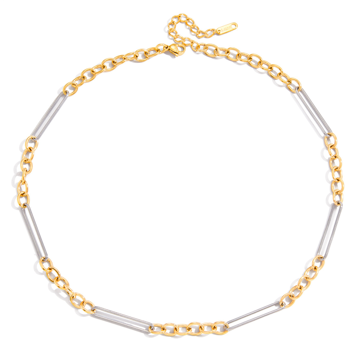 Gold Necklace Stainless Steel Two-tone Chain