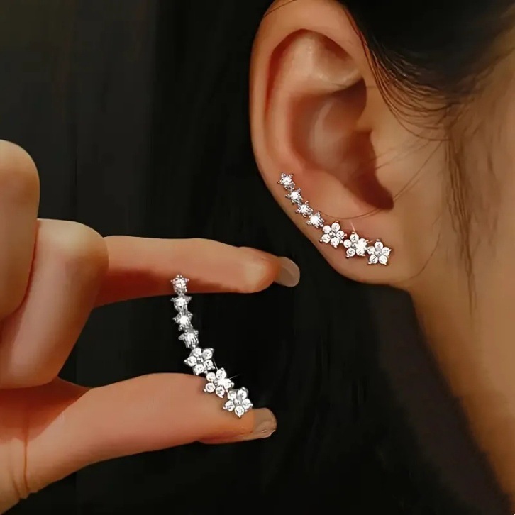 Zircon-Studded Earrings