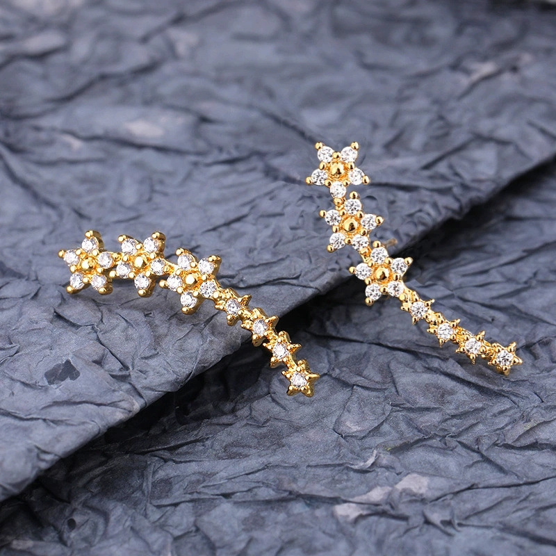 Zircon-Studded Earrings