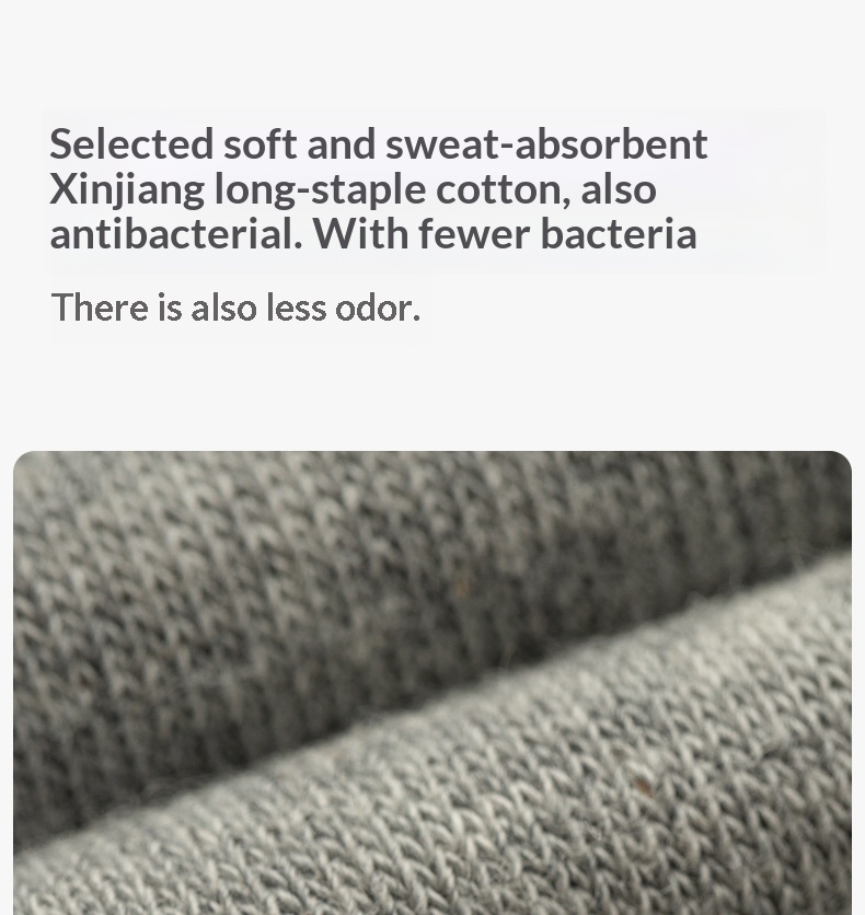 Mens Cotton Socks Sweat-Absorbent Deodorizing
