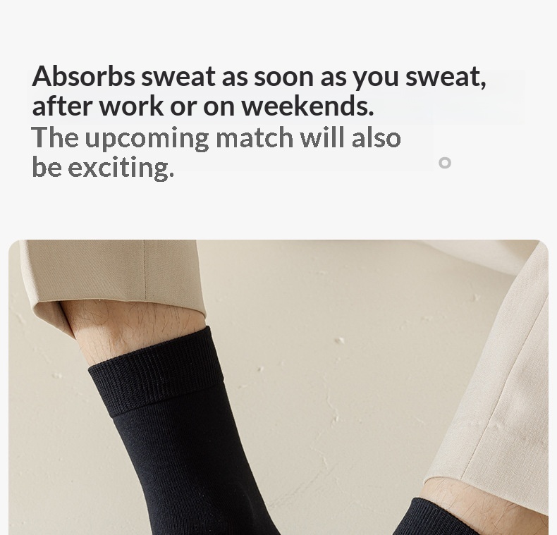 Mens Cotton Socks Sweat-Absorbent Deodorizing