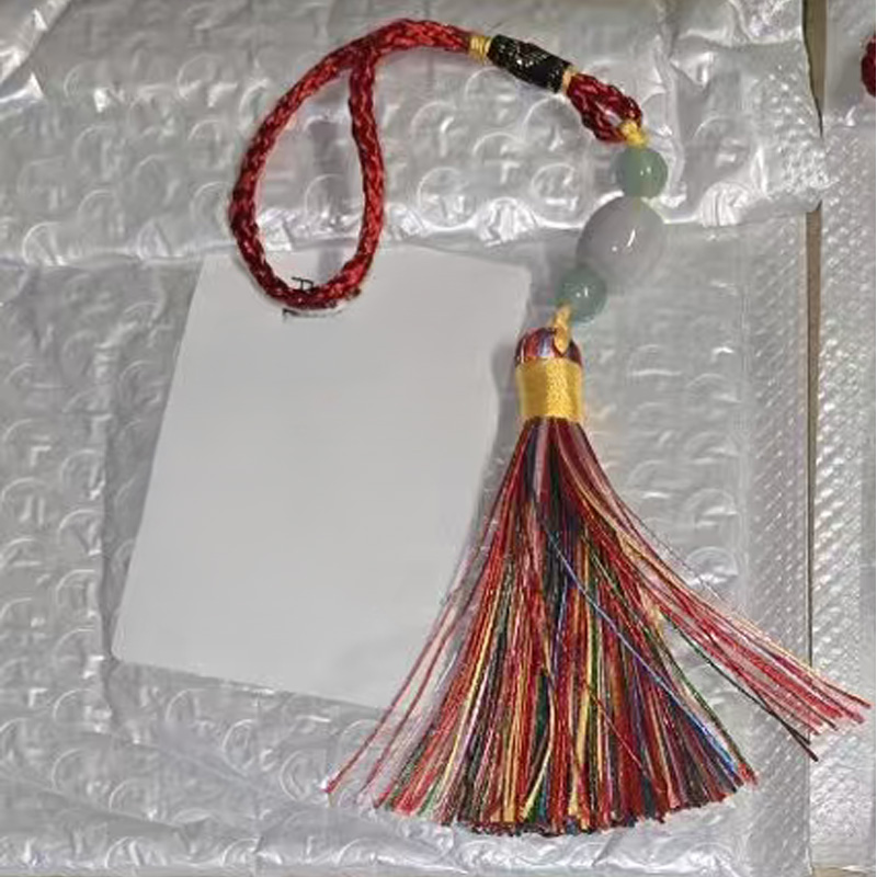 Phone Case Pendant, Jade Tassel Charm