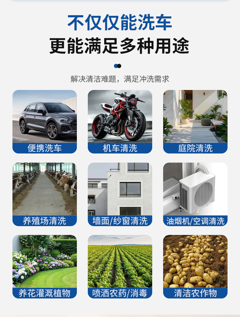 High-pressure Wireless Car Washer Household Rechargeable