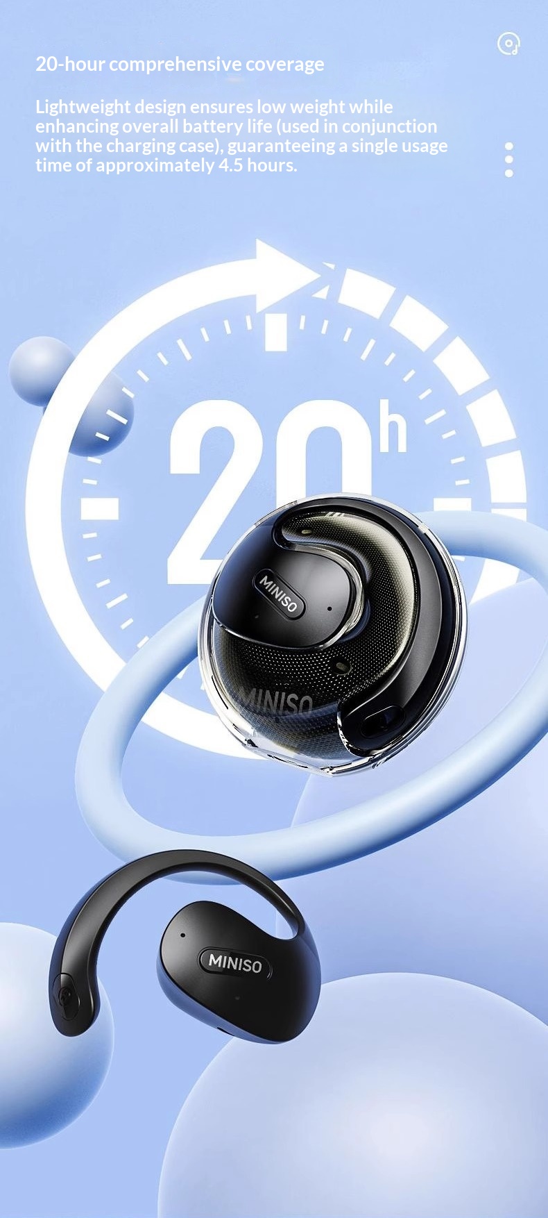 Wireless Bluetooth Ear-Hang Headphones
