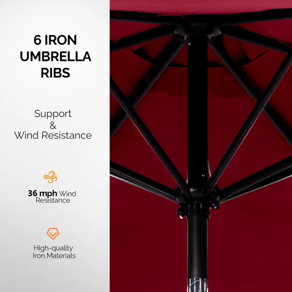 Solar LED Patio Umbrella 9ft