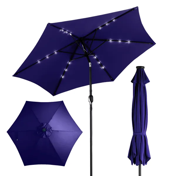 Solar LED Patio Umbrella 9ft