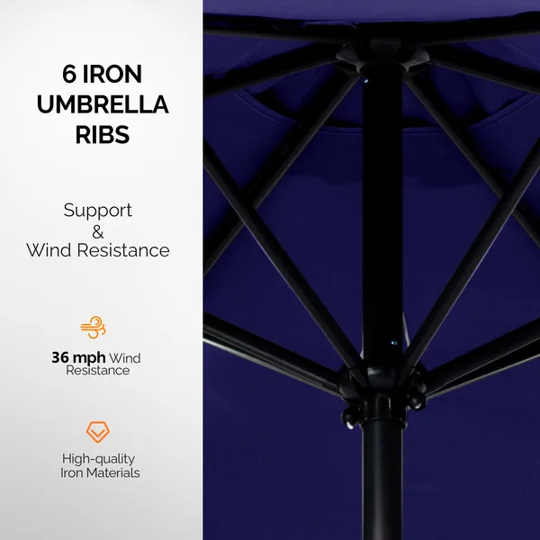 Solar LED Patio Umbrella 9ft