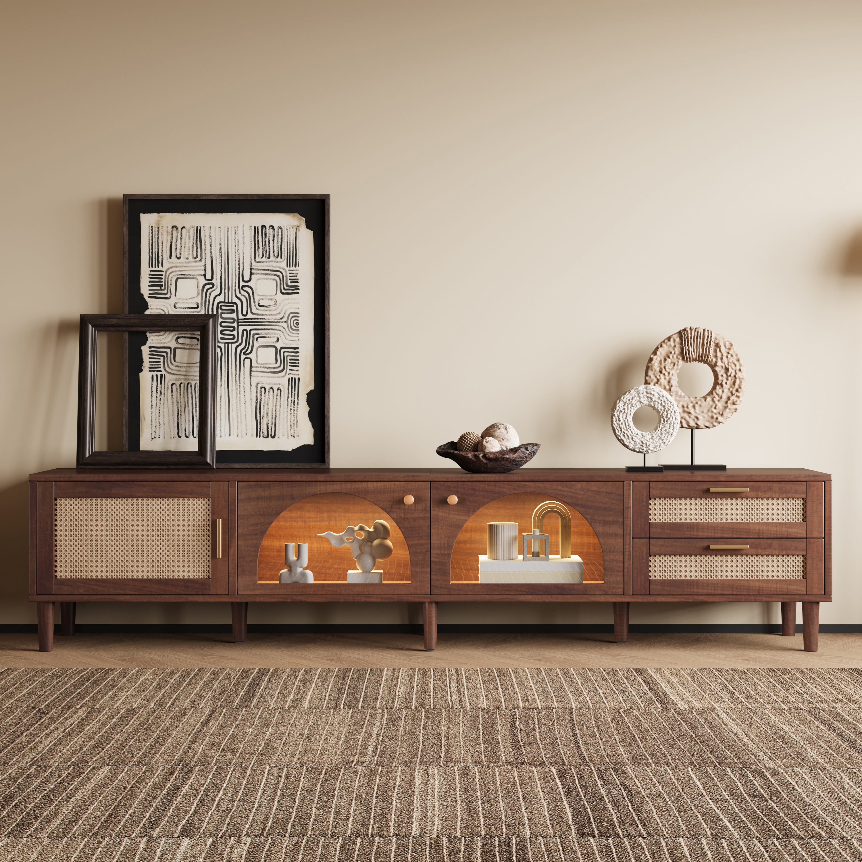 TV Stand With LED Lights