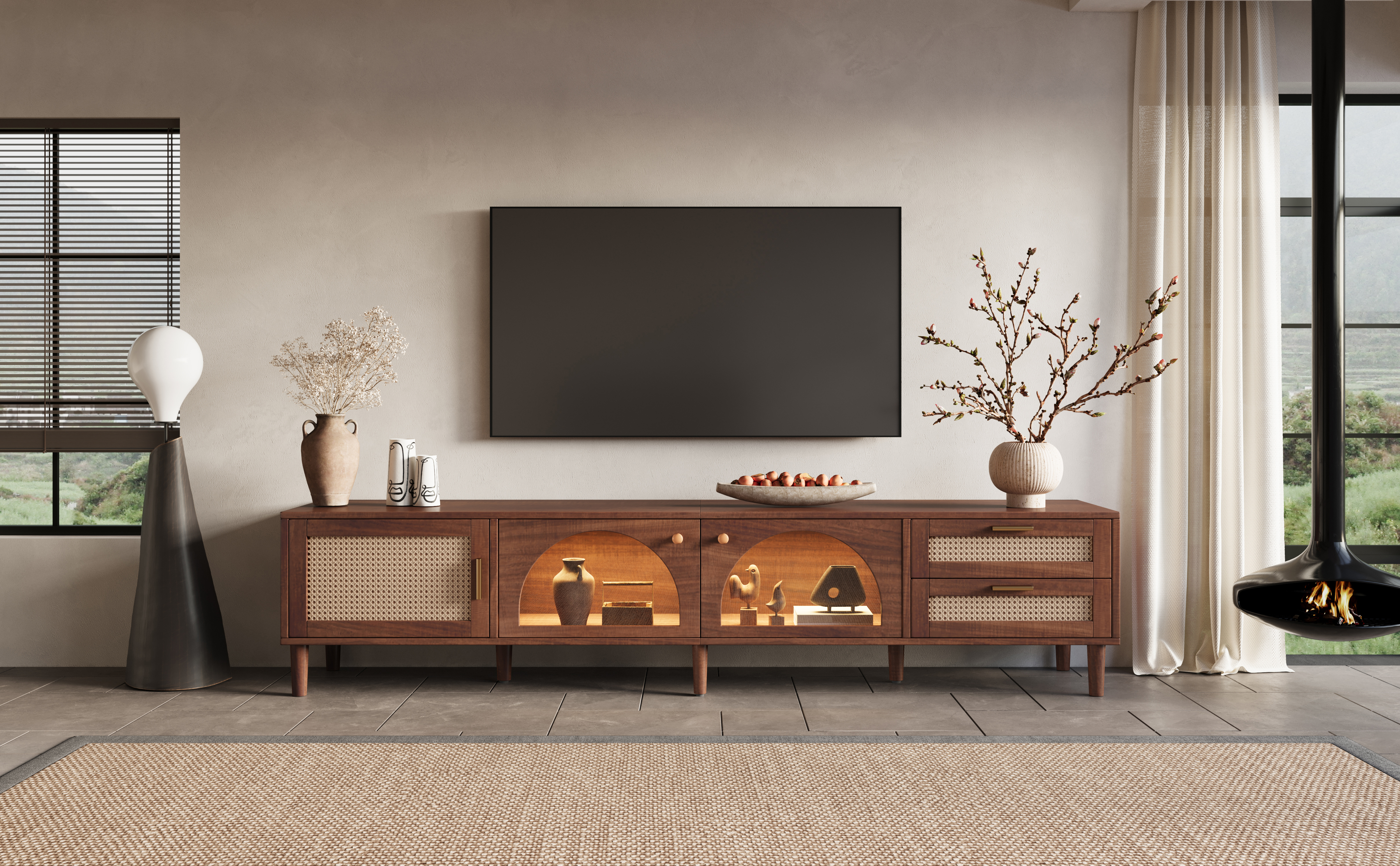 TV Stand With LED Lights