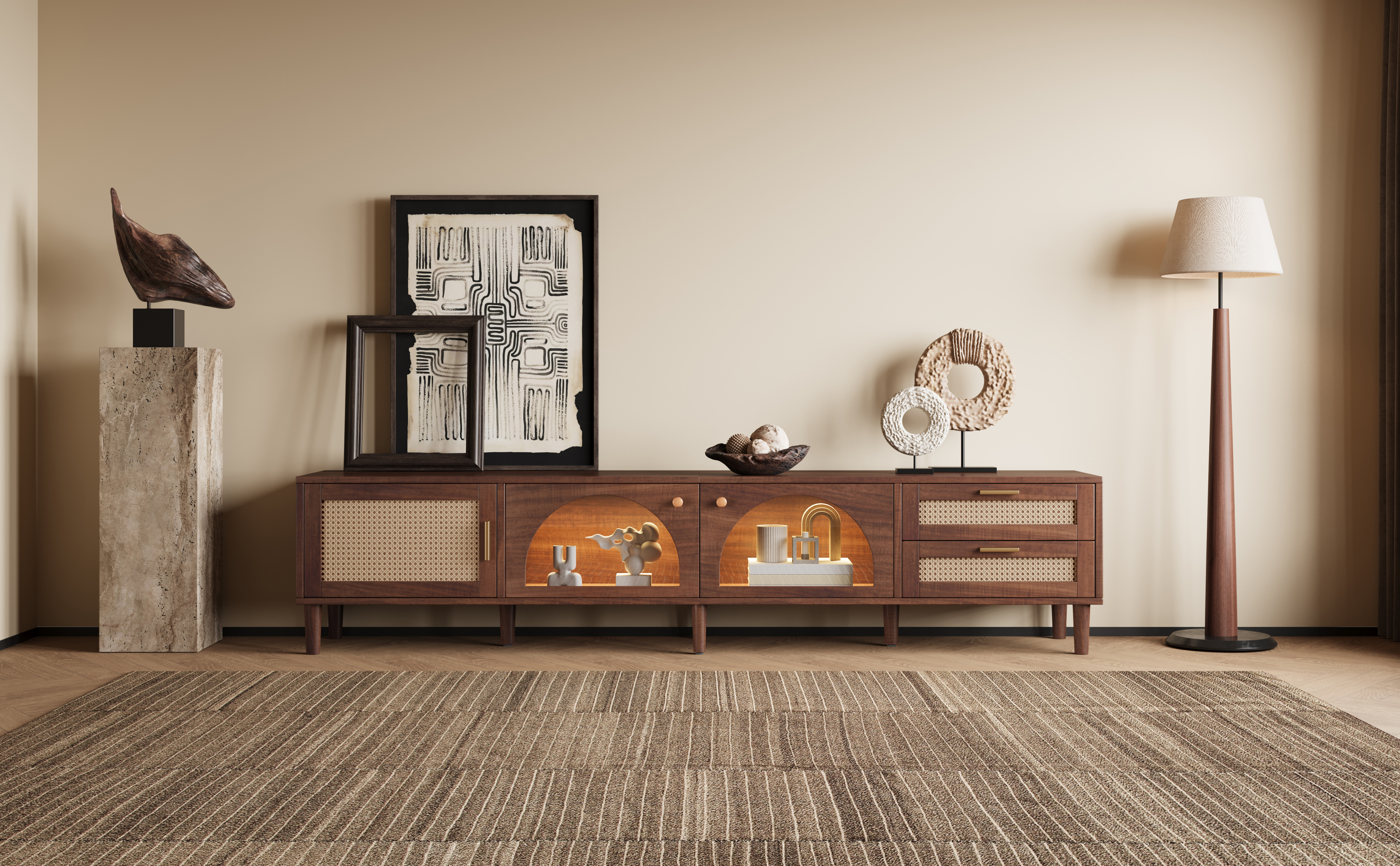 TV Stand With LED Lights
