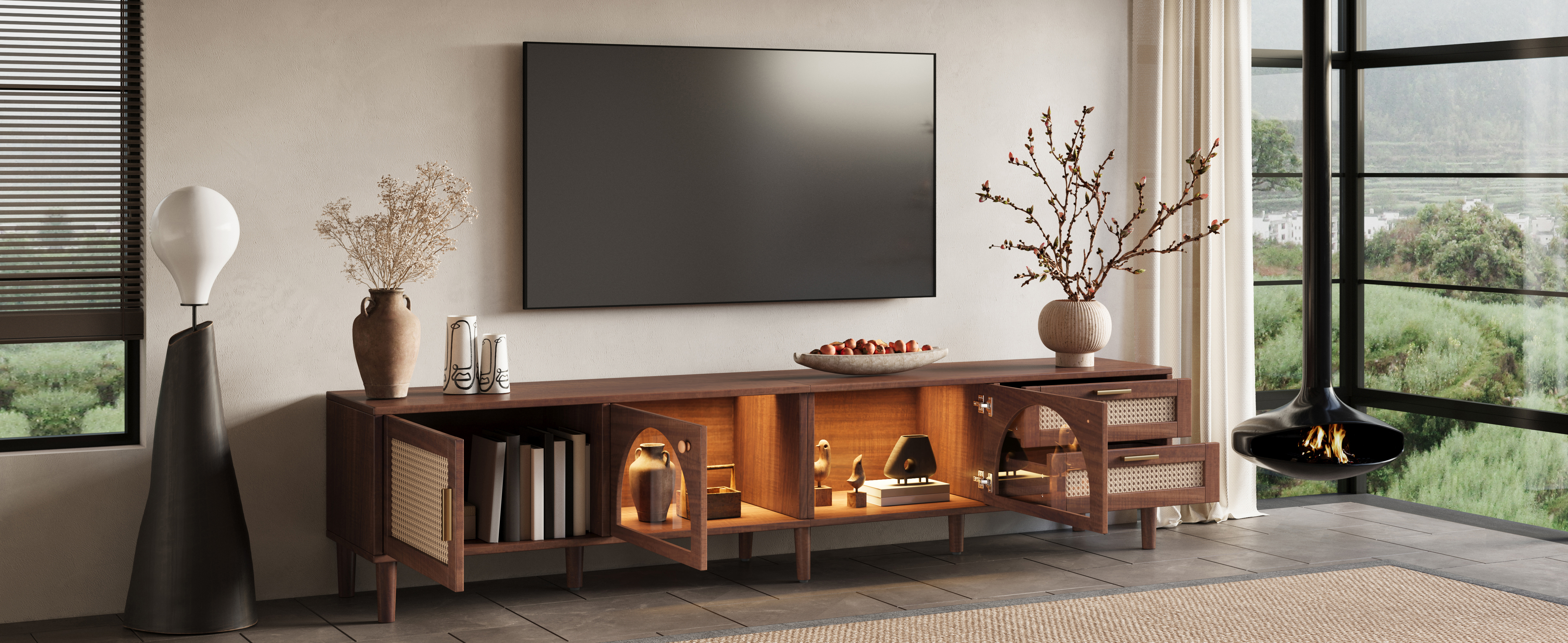 TV Stand With LED Lights