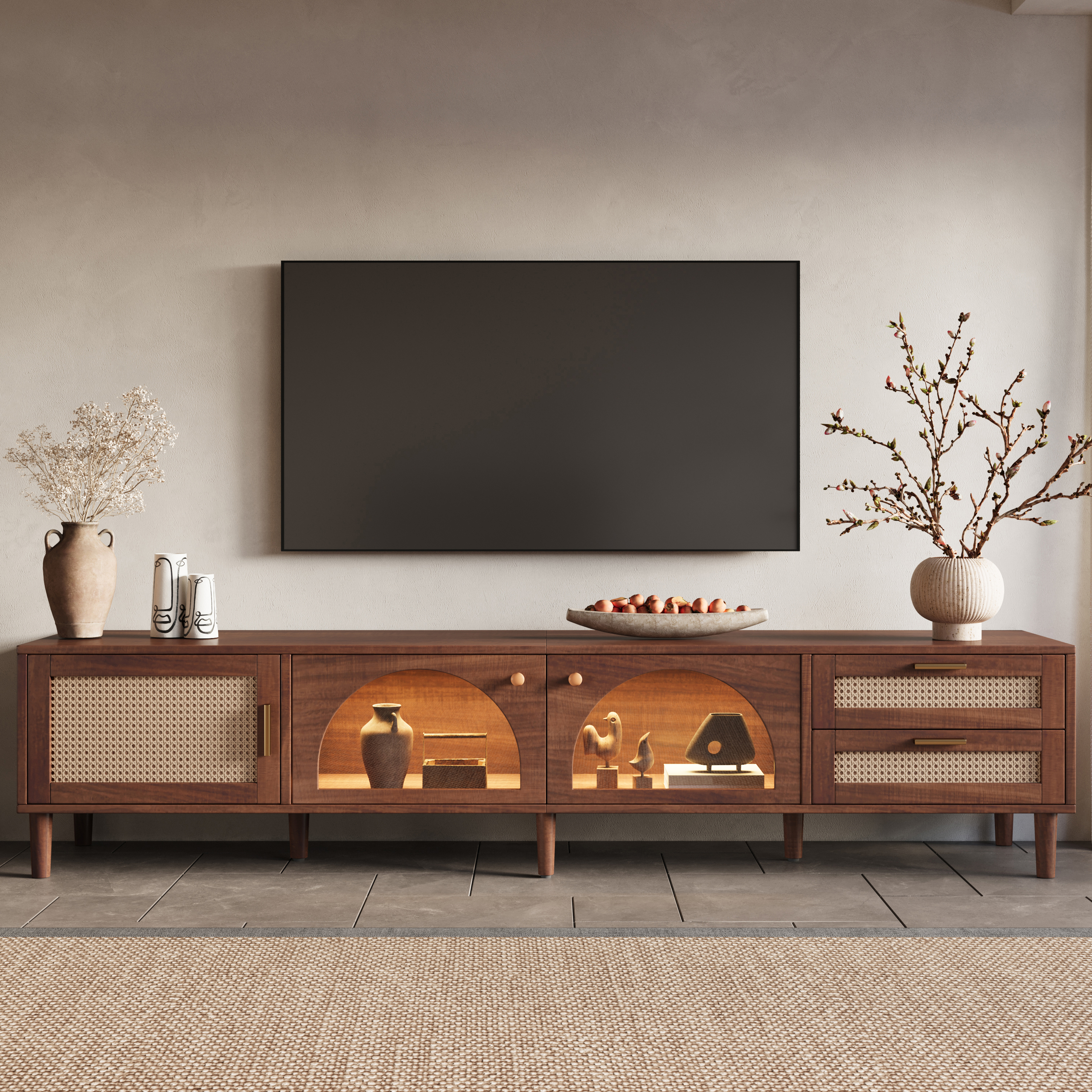 TV Stand With LED Lights