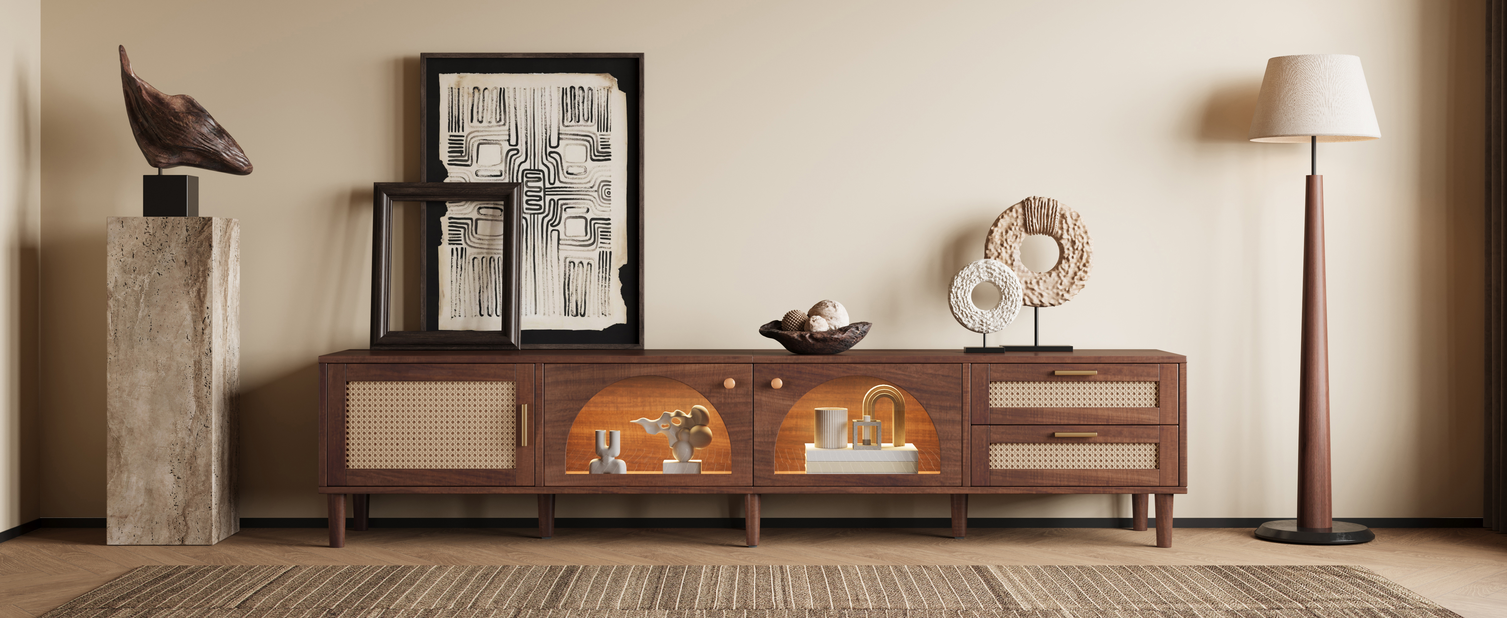 TV Stand With LED Lights