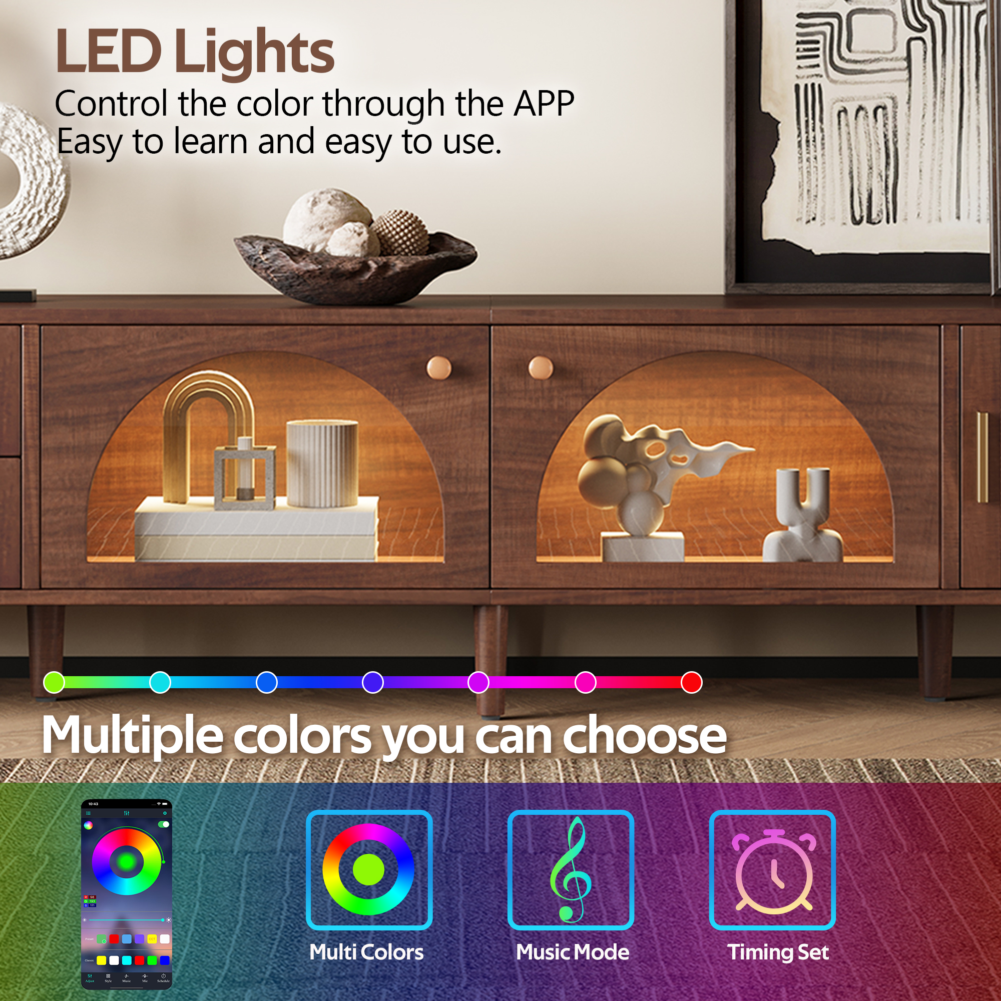 TV Stand With LED Lights