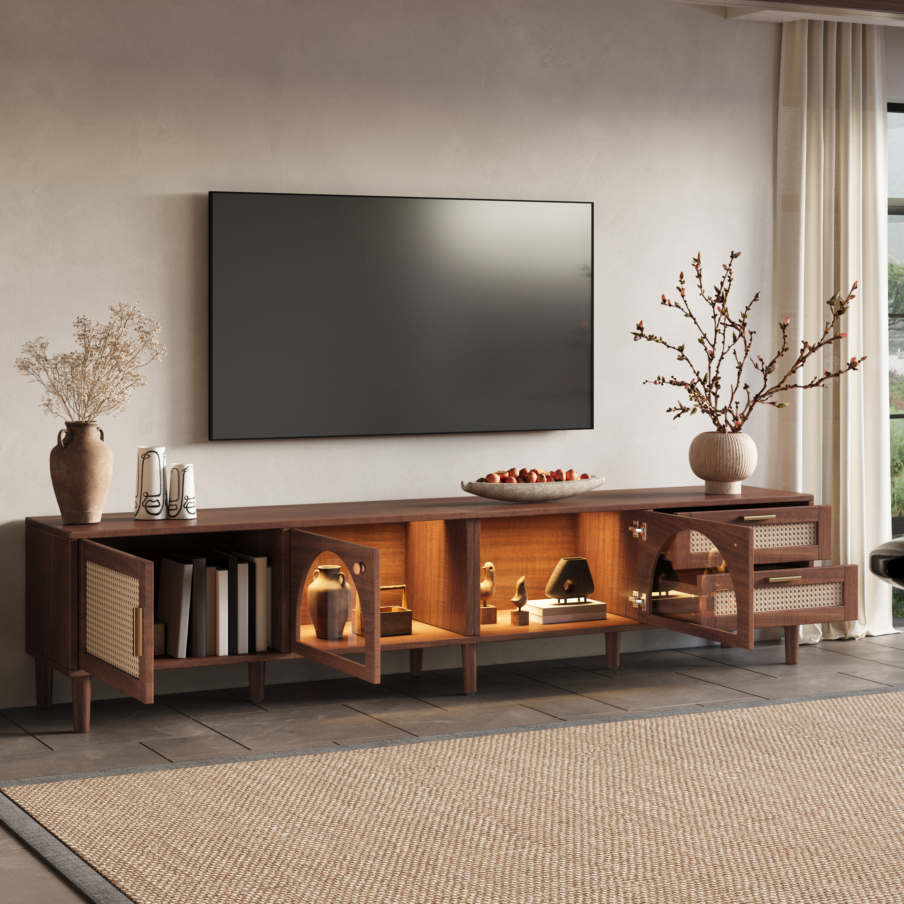 TV Stand With LED Lights