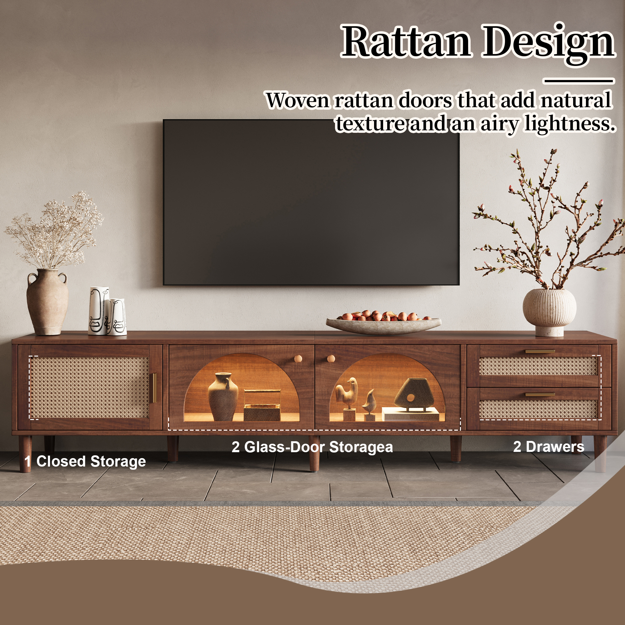 TV Stand With LED Lights
