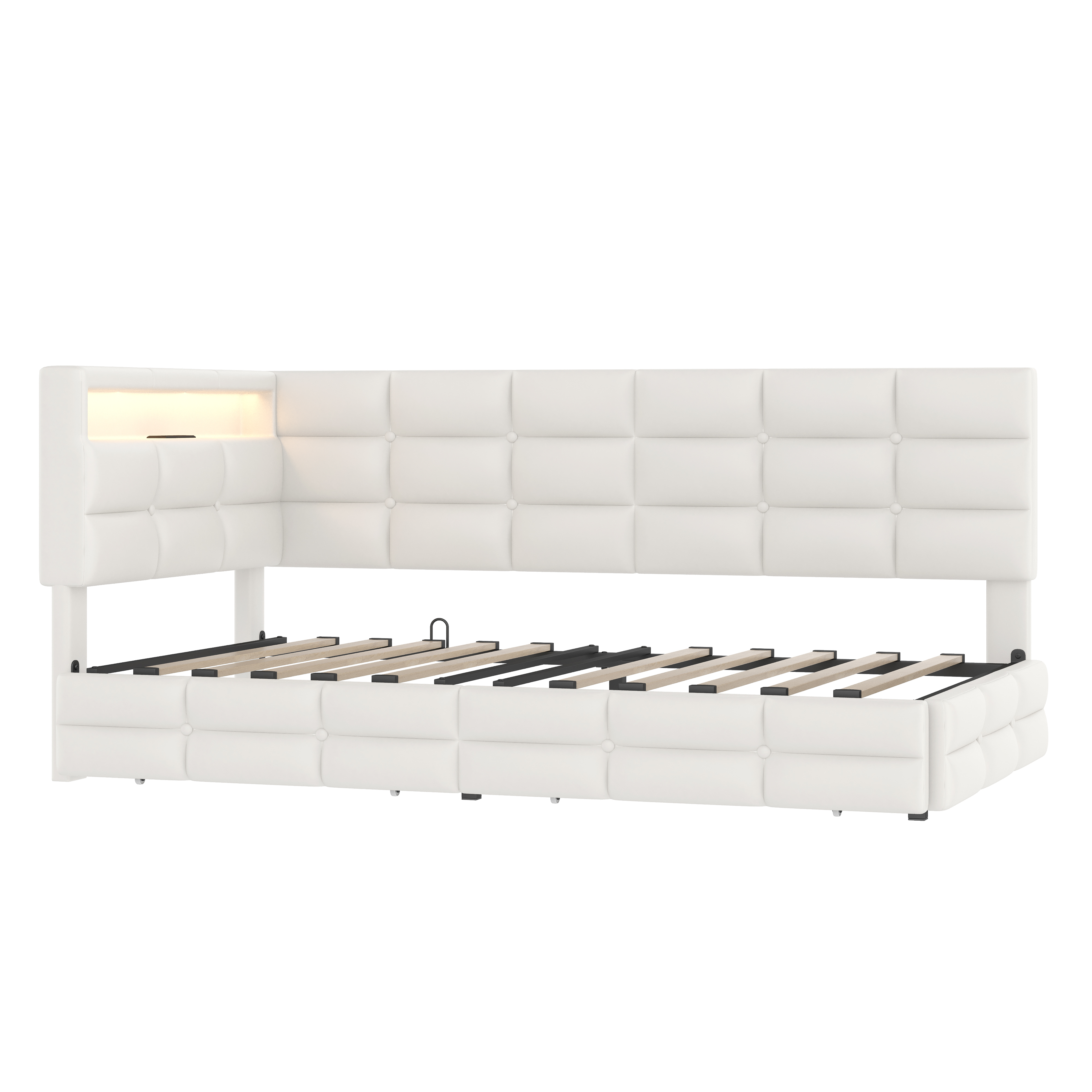 Twin Daybed Storage Drawers Beige