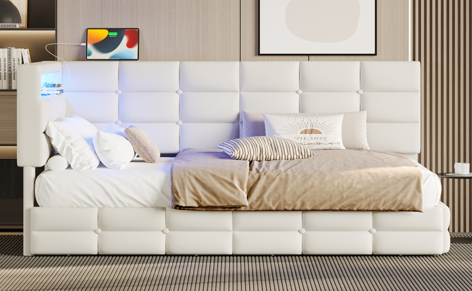 Twin Daybed Storage Drawers Beige