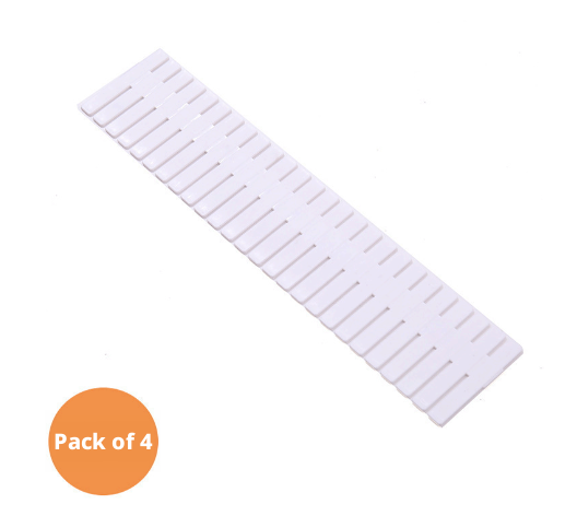 Drawer Divider 37cm White 4-Pack