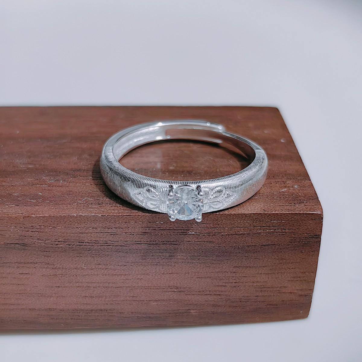 Silver Brushed Wedding Ring