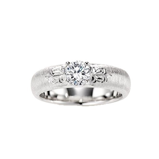 Silver Brushed Wedding Ring