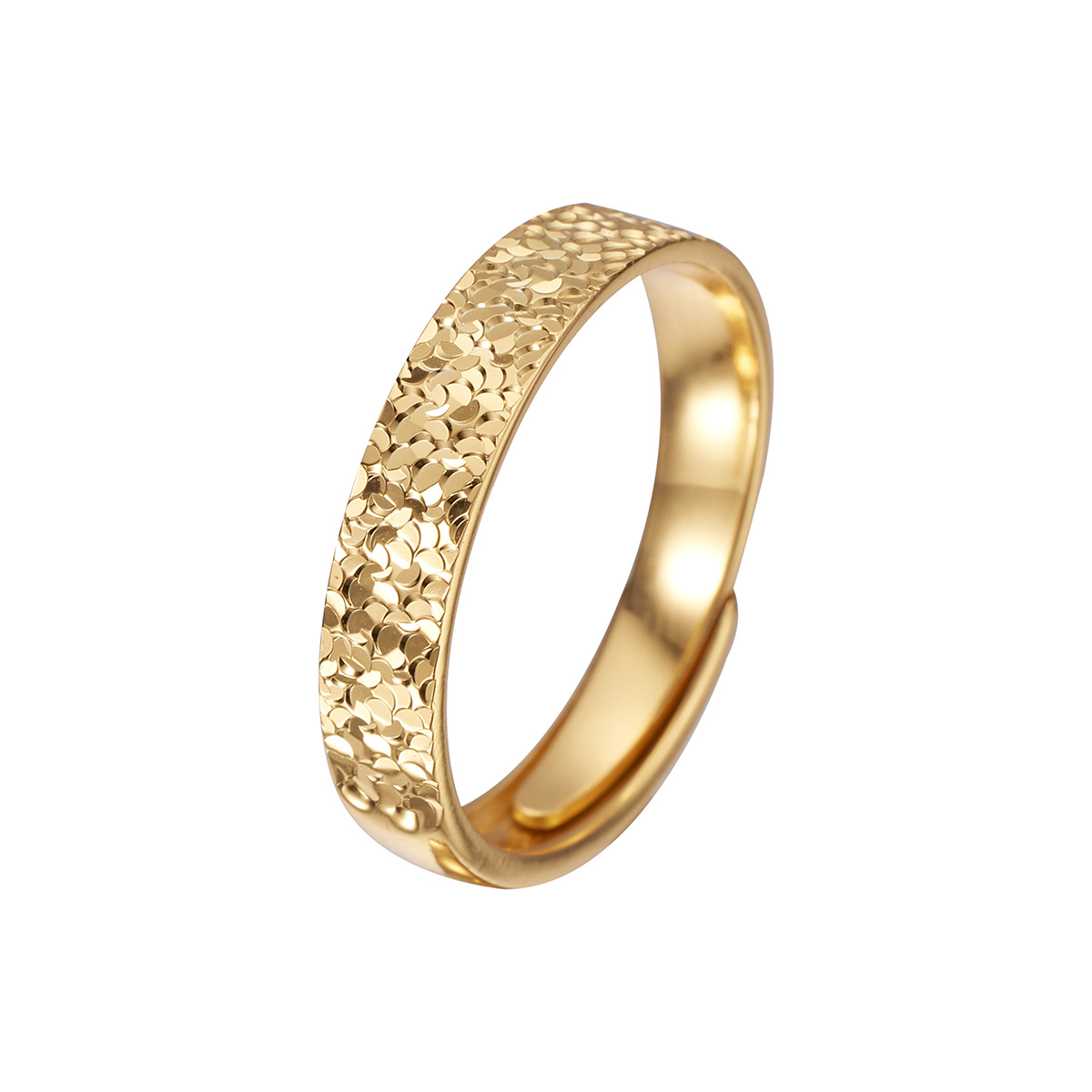 Fine Silver Couple Ring, Sparkling, Adjustable
