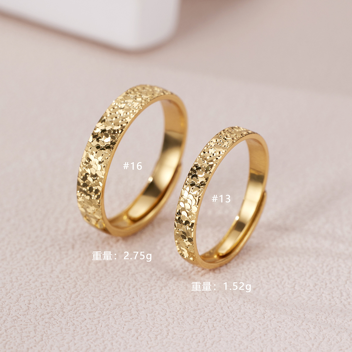 Fine Silver Couple Ring, Sparkling, Adjustable